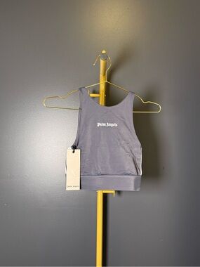 Palm Angels Charcoal Gray Crop Tank